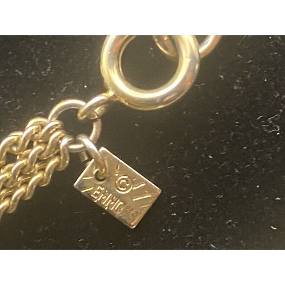 Retro Signed Emmons  Necklace Multi Chain Gold Tone Faux Pearl 30"+7" Extender - Picture 4 of 5